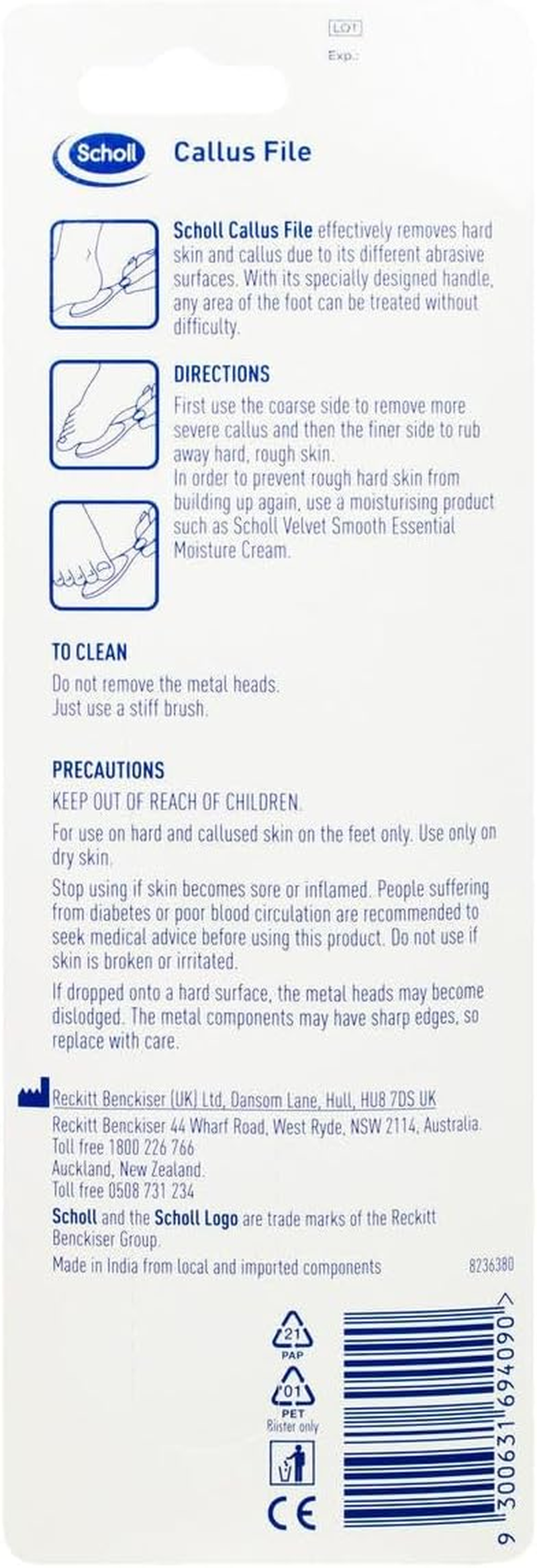 Scholl Callous Hard Skin Manual File image number 1