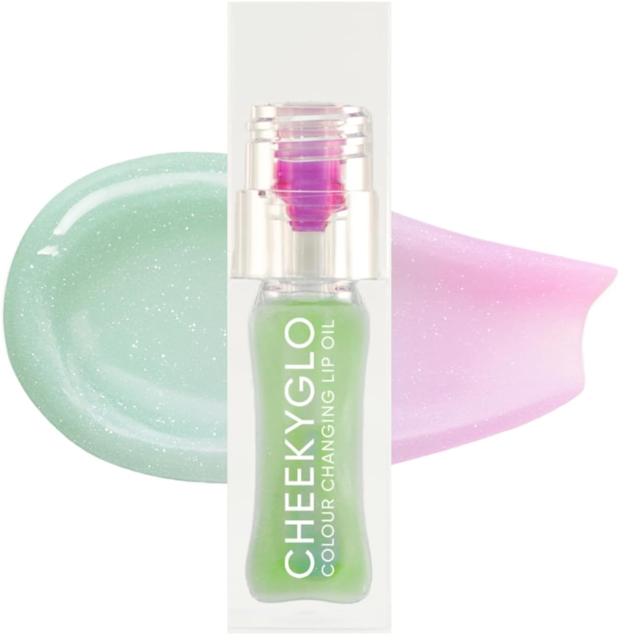 Cheekyglo Colour Changing Lip Oil (Strawberry Matcha) | Ultra-Hydrating & Moisturizing | Magic Lip Gloss | Juicy & Glossy Lips | Non-Sticky Feel | Transfer Proof | 12Hr Lip Stain | Strawberry Scented | Colour Changing Technology image number 1