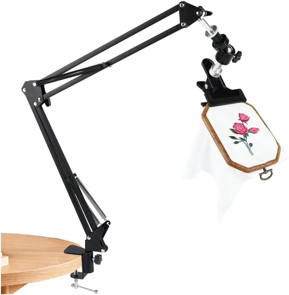 Embroidery Hoop Crossstitch Stand Adjustable Rotated Embroidery Hoop Holder Metal Embroidery Hoop Crossstitch Stand with 360 Hoop Knob image number 3