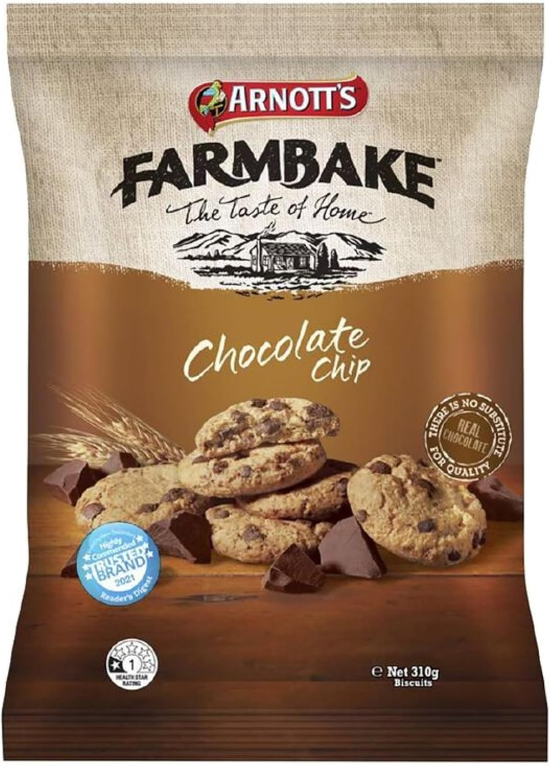 Arnott'S Farmbake Chocolate Chip Cookies, 310 Grams image number 3
