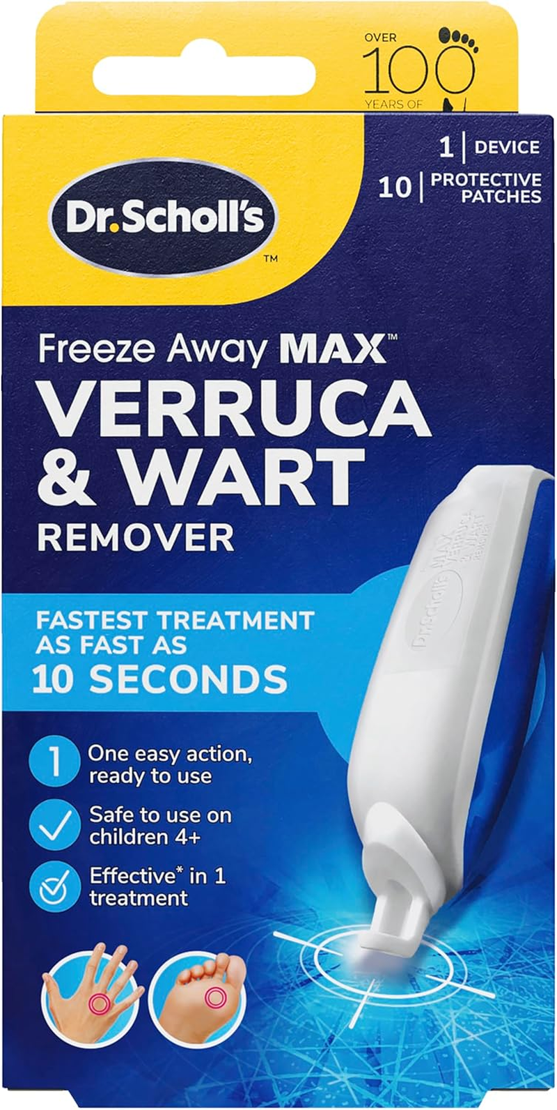 Dr. Scholl'S Freeze Away Max Verruca and Wart Remover for Hands and Feet - as Fast as 10 Seconds to Treat Warts and Verrucas, Safe for Children Aged 4 and Above image number 2
