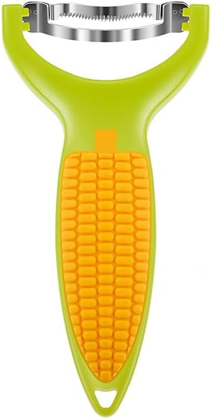 WADY 1Pcs Stainless Steel Corn Peeler &ndash; Durable & Efficient Kernel Remover Tool for Corn on the Cob, Easy-To-Use Dishwasher Safe Kitchen Gadget,Green image number 2