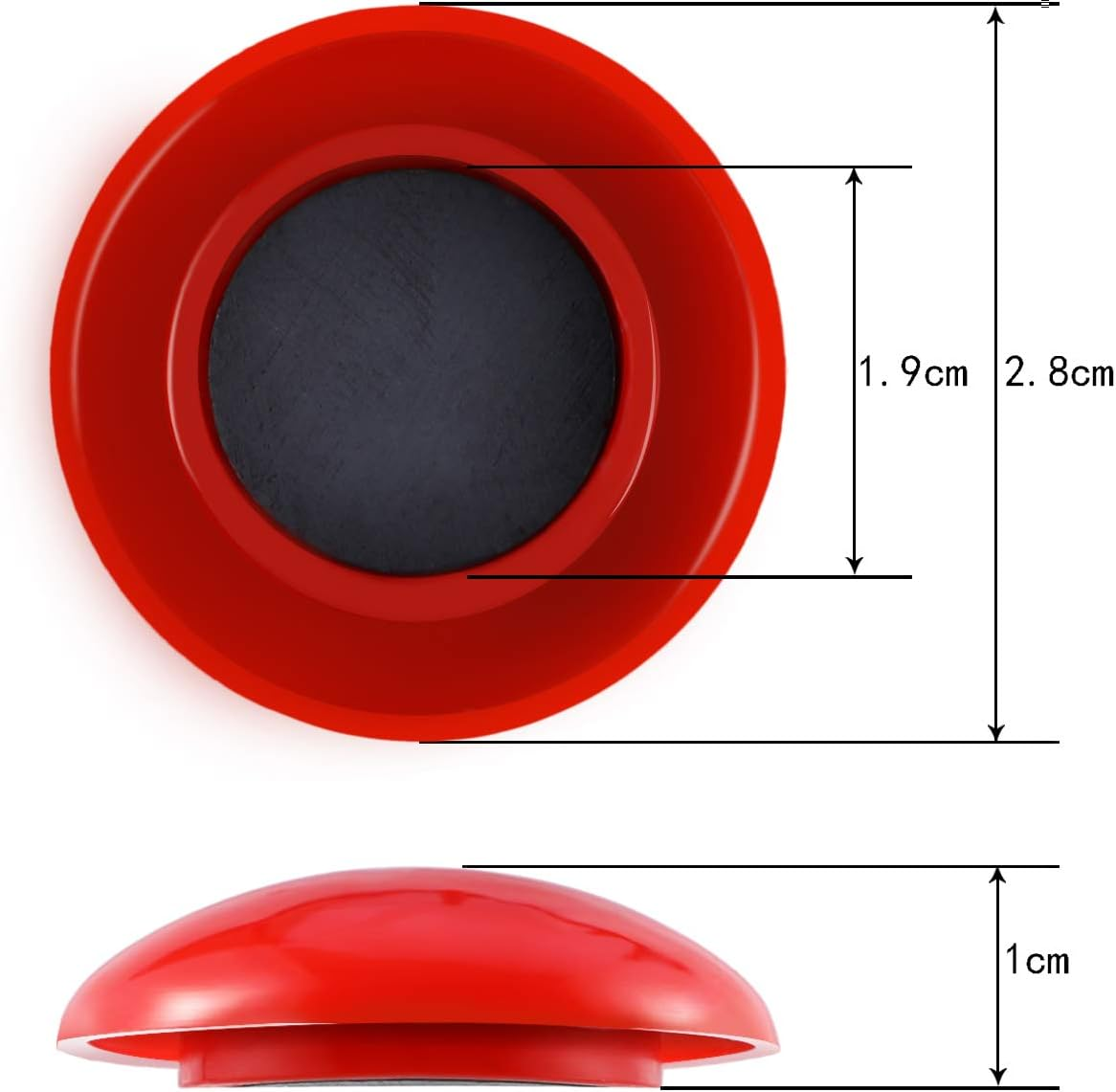 Patelai 48 Pieces Mini Fridge Magnets round Magnetic Button Whiteboard Magnets Office Magnets, 8 Colors image number 3