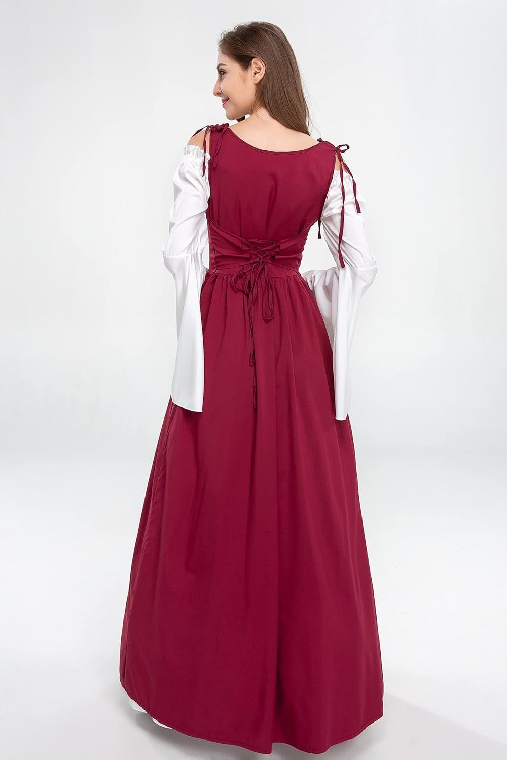Medieval Renaissance Costume Dress for Women Halloween Cosplay Party Maxi Dresses image number 3