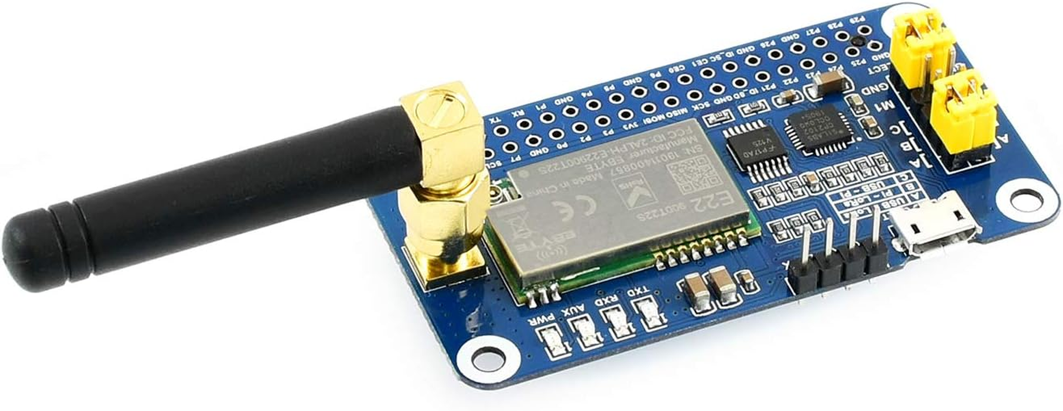 Waveshare SX1262 Lora HAT for Raspberry Pi Spread Spectrum Modulation Covers 915Mhz Frequency Band image number 3
