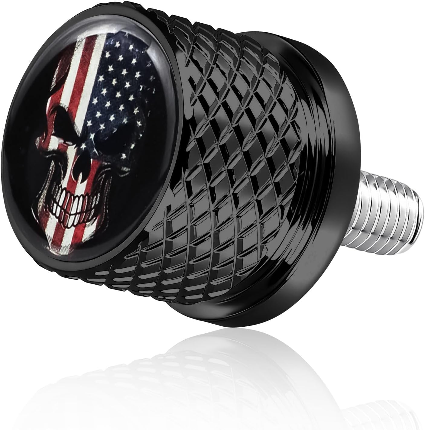 Stainless Knurled Fender Seat Bolt Screw 1/4"-20 Thread for Harley Davidson - American Skeleton