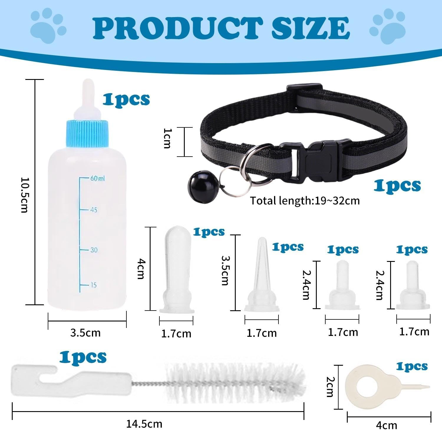 GTYHH 1 Piece Cat and Dog Bladder, 1 Piece Collar, Pet Thickness, Cat Milk Food, Pet Neck Decoration, Pet Supplies image number 1