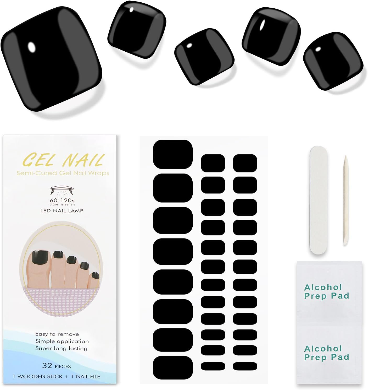 JMEOWIO Nail Foil UV Hardening Cream Pink UV Gel Toenail Strips Nail Stickers Nail Stickers Toenails Art Decoration Nail Design Accessories