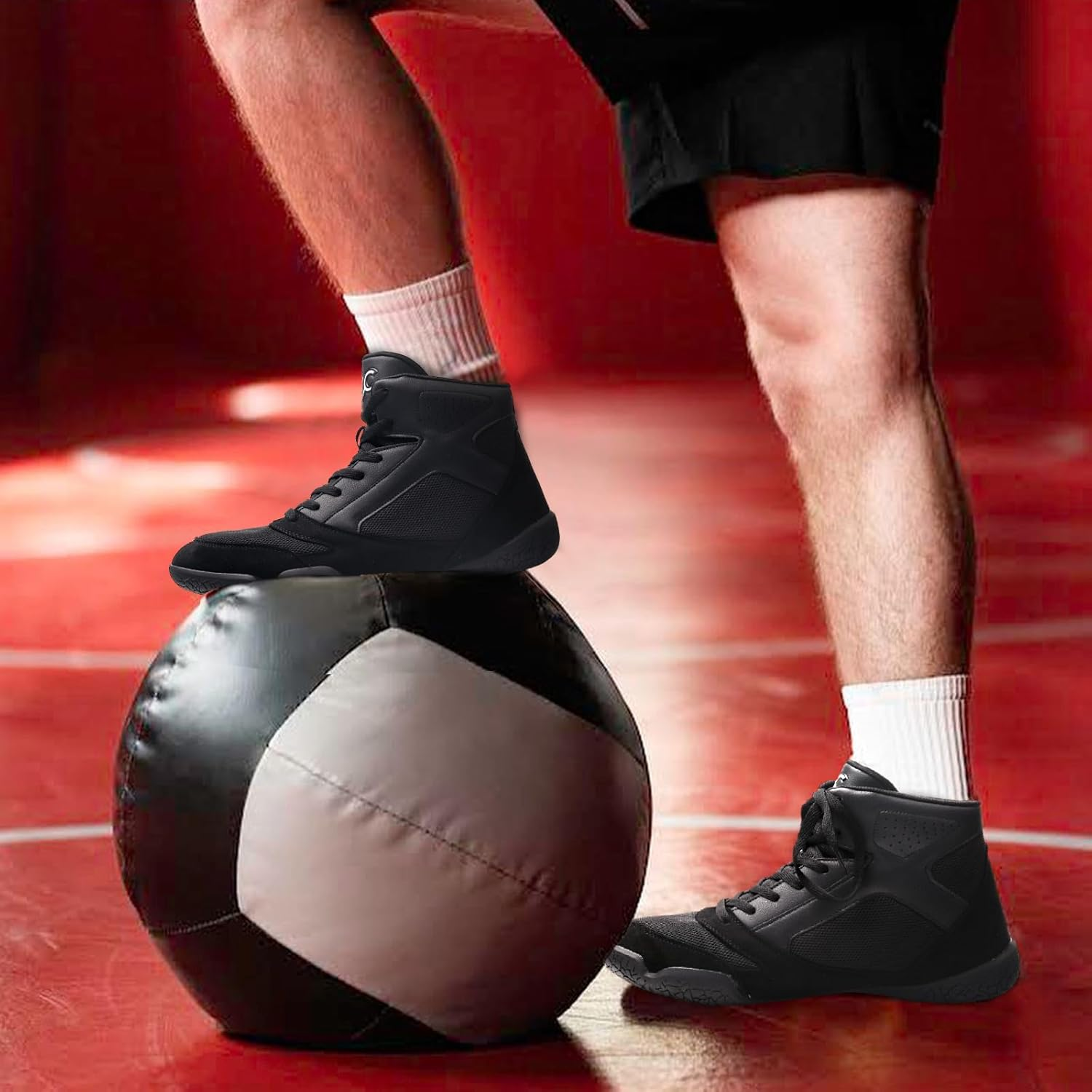 ZVC Wrestling Shoes Men Boxing Shoes for Fighting Shoes Powerlifting Bodybuilding Boots Footwear image number 3