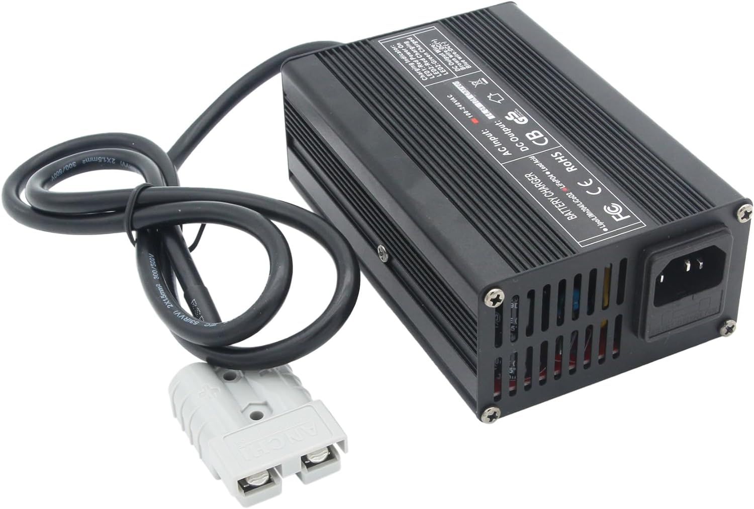 DIGISHUO 14.6V Lifepo4 Charger 14.6V 10A 12V 10A Lifepo4 Batt Ery Charger | with Andersn Plug and Clip | Multi-Stage Intelligent Maintainer for 12V Lithium Iron Phosphate Batteries image number 2