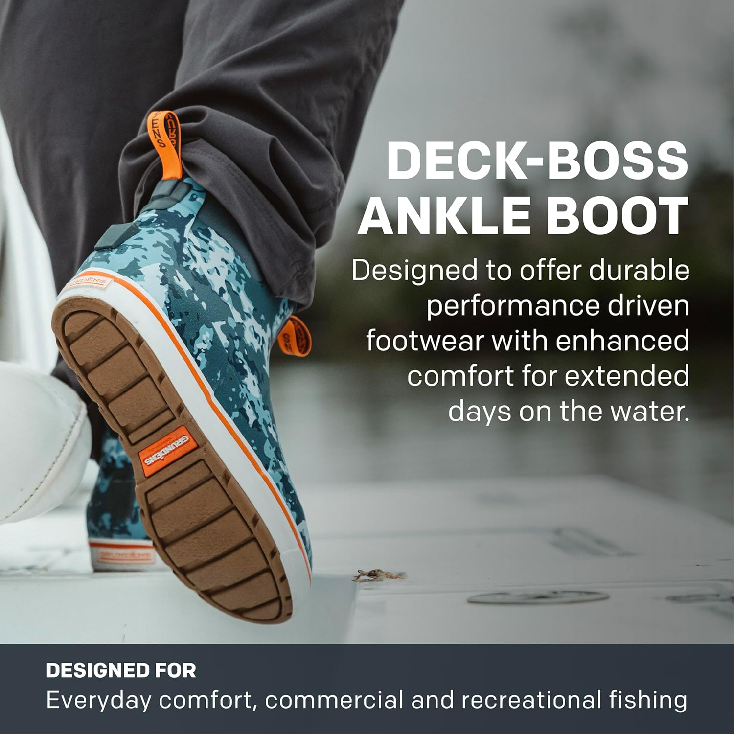 Grundens Men&rsquo;S DECK-BOSS Ankle Boot | Durable, Waterproof image number 4