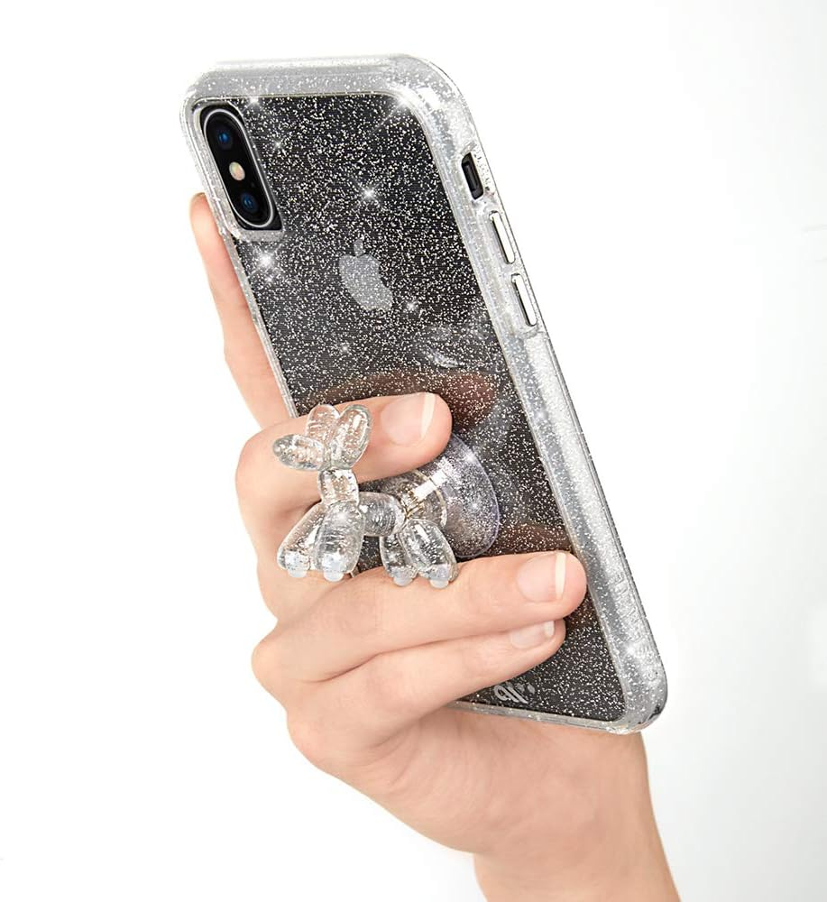 Case-Mate - Phone Holder - Stand Ups - Balloon Dog - Phone Stand - Sheer Crystal - Clear