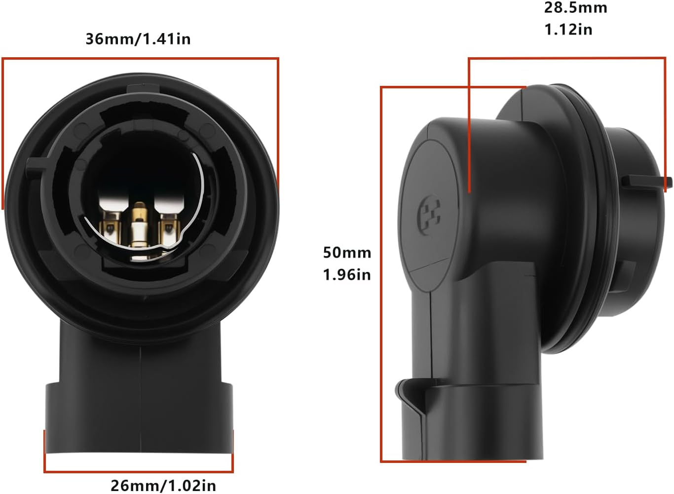 Emagtech Daylight Running Light Bulb Holder 68285062AA 77367320 Compatible with Jeep Renegade 15-18 Compatible with Fiat 500X 2015-2018 image number 3