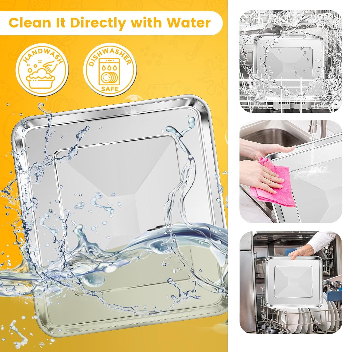 Air Fryer Tray Replacement for Cuisinart TOA-60 TOA-65 TOA-70 Toaster Air Fryer Convection Oven, 12.2 * 11''Mesh Air Fryer Stainless Steel Basket Wire Rack Accessories Parts, Dishwasher Safe image number 4