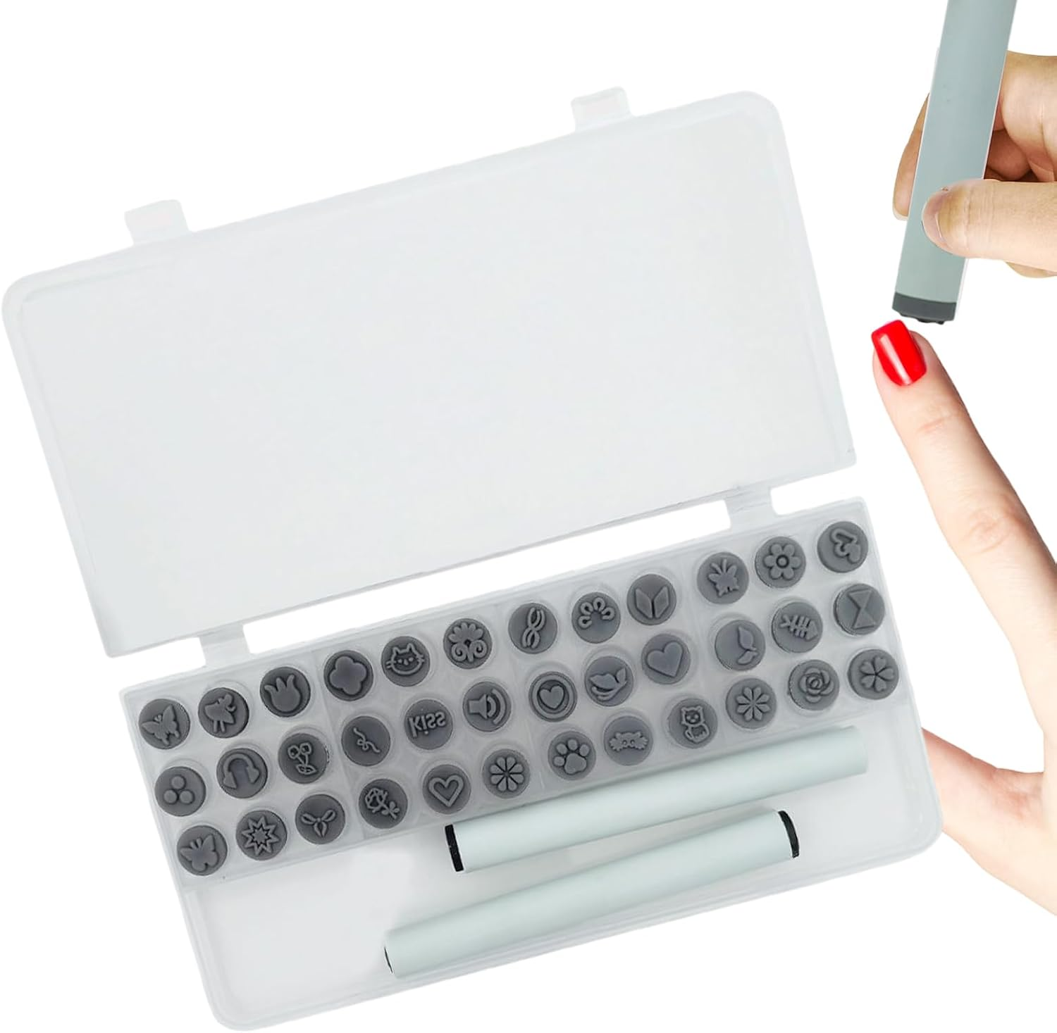 Nail Design Stamper Pen - Nail Pattern Stamp Pen Kit | Smudge-Proof Manicure Tool for Crafting Painting Drawing Decorating Designing image number 3