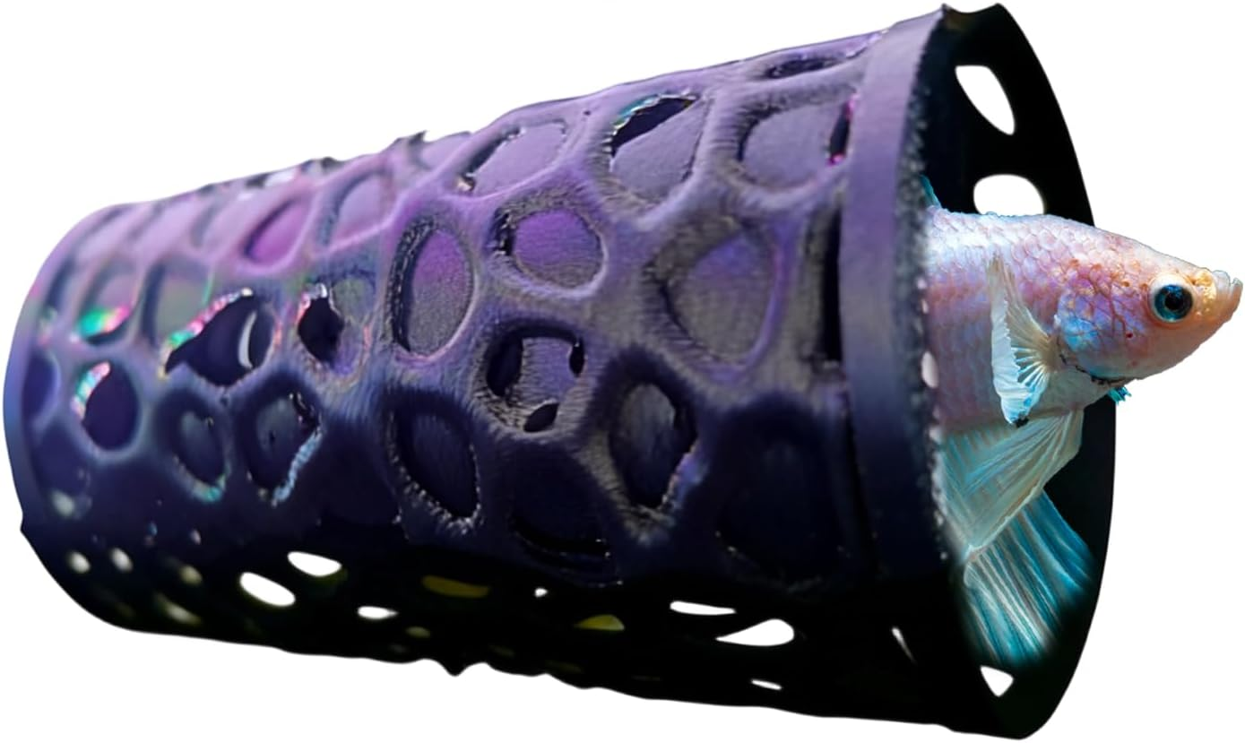 Betta Hammock,3D Printed Floating Tube Tunnel - Betta Fish Tank Decorations | for Saltwater Tank Aquatic Habitat Turtle Shrimp Freshwater image number 6