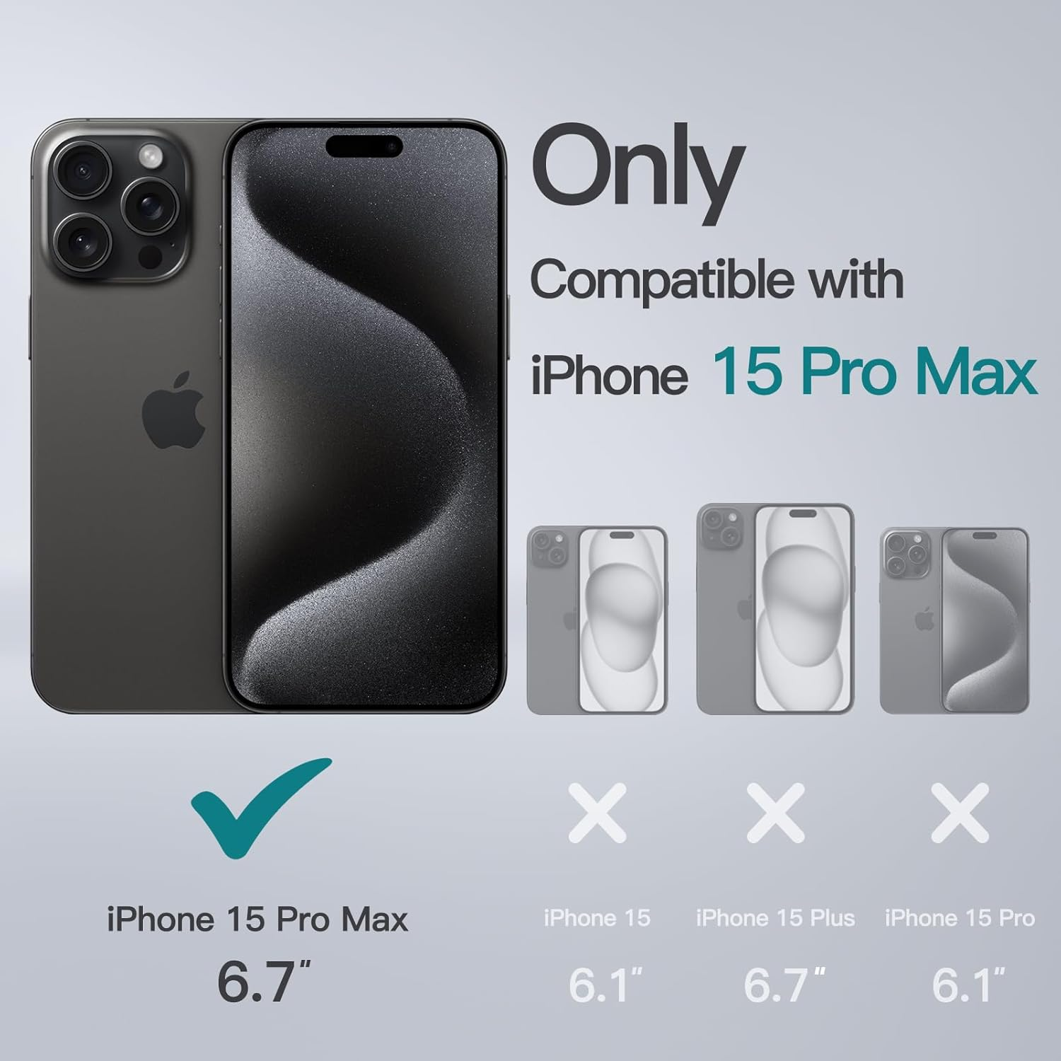 Jetech Kickstand Case for Iphone 15 Pro Max 6.7-Inch Compatible with Magsafe, Built-In Adjustable Camera Stand, Translucent Matte Magnetic Back Slim Shockproof Phone Cover (Black Titanium) - Natural Titanium image number 7