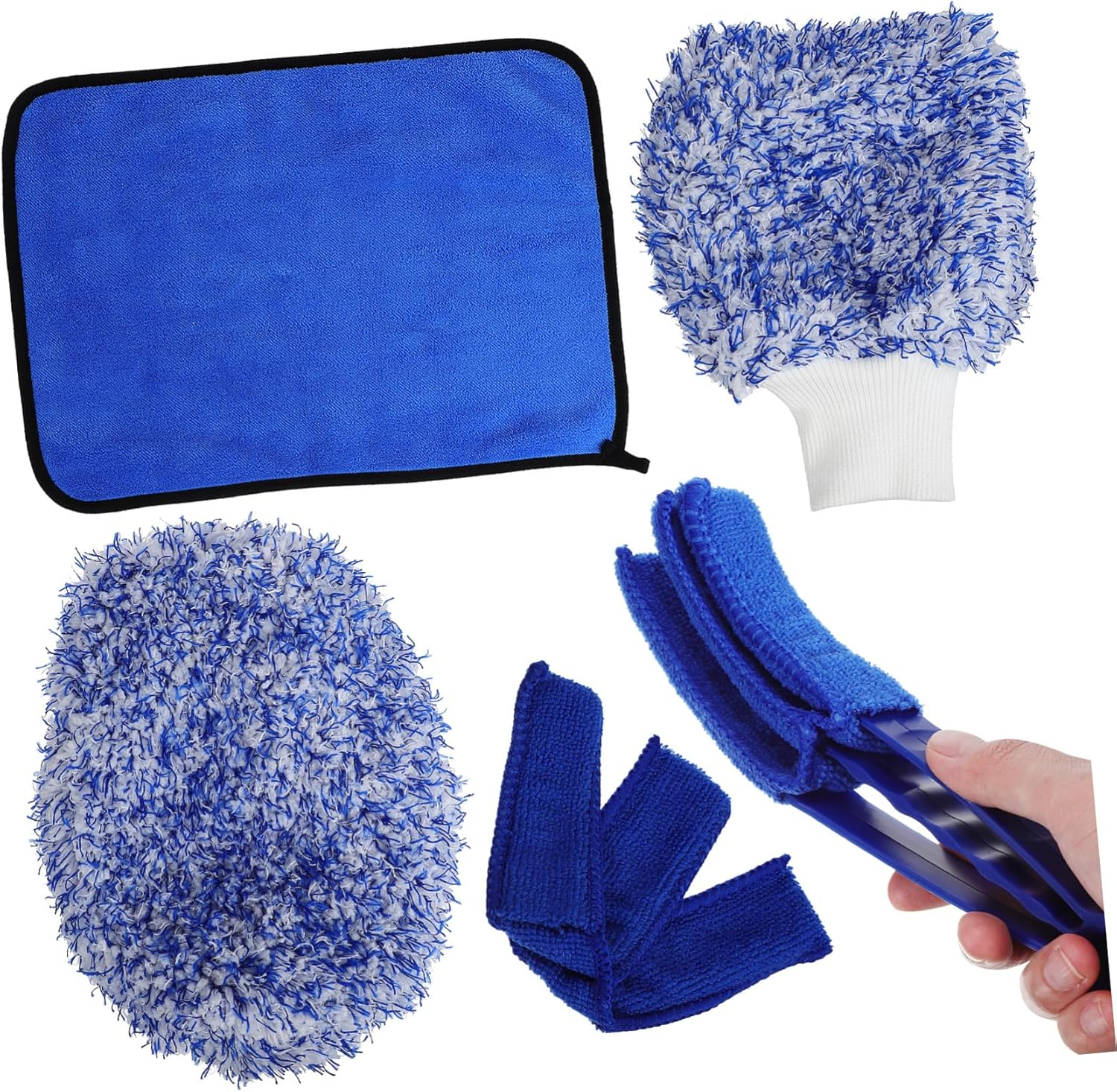 MAGICLULU Car Wash Cleaning Kit 5Pcs Set with Microfiber Mitt, Detachable Brush and Towels for Vehicle Exterior Detailing and Auto Care in Seasons image number 6