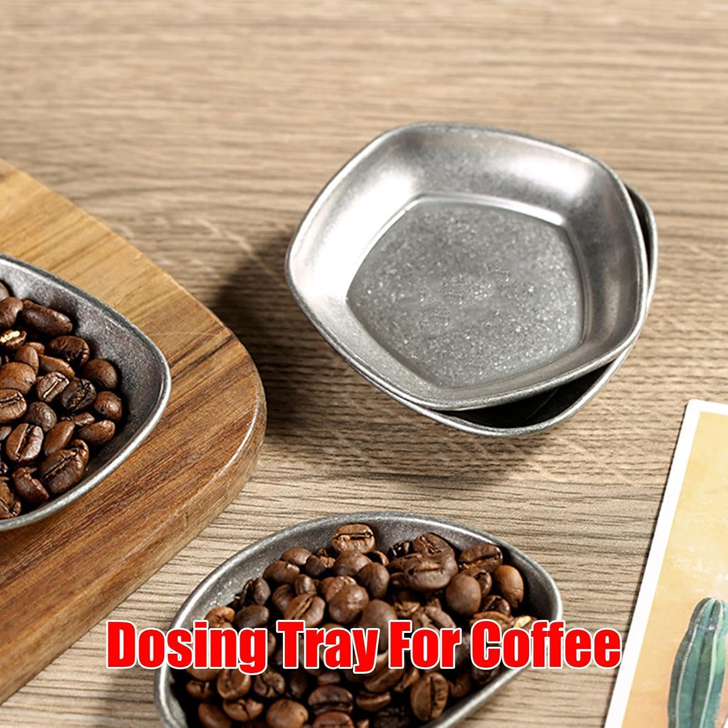 Espresso Cup, Stainless Steel Dosing Coffee Tray, Weighing Coffee Bean Container, Multipurpose Tea Scoop, Loose Dose Measuring Tray, Tea Scoop Fashionable for Coffee Beans Tea Flour Nut image number 6