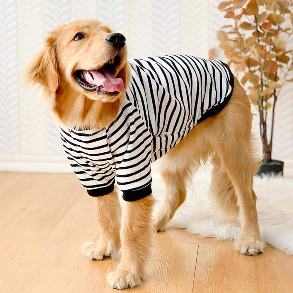 Generic Dog Sweater, Striped, Winter, Polyester, White, 3XL image number 1