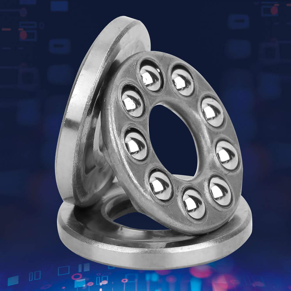 Jectse 5Pcs 51200 Bearing,Plane Axial Ball Thrust Bearing Set,Single Column,Precise Practical Industrial Hardware Accessory,Inner Diameter 10Mm Outer Diameter 26Mm image number 1