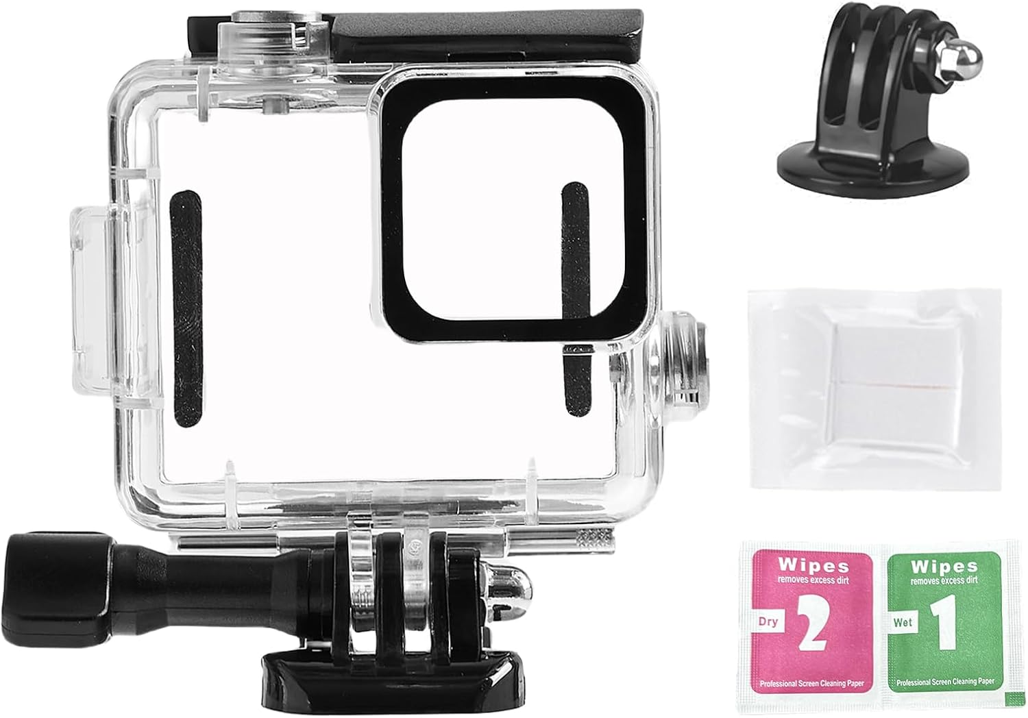 Waterproof Case for Gopro Hero Compact Waterproof Action Camera, Underwater Diving 50M/164FT Protective Housing Shell for Go Pro Hero Compact Action Camera with Bracket Accessories image number 1