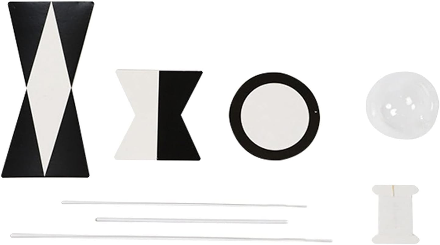 F Fityle Montessori Mobile Toy Kids Development Toys Montessori Black and White Mobile Toy Baby Activity Toys for Children - Need to Assemble image number 6