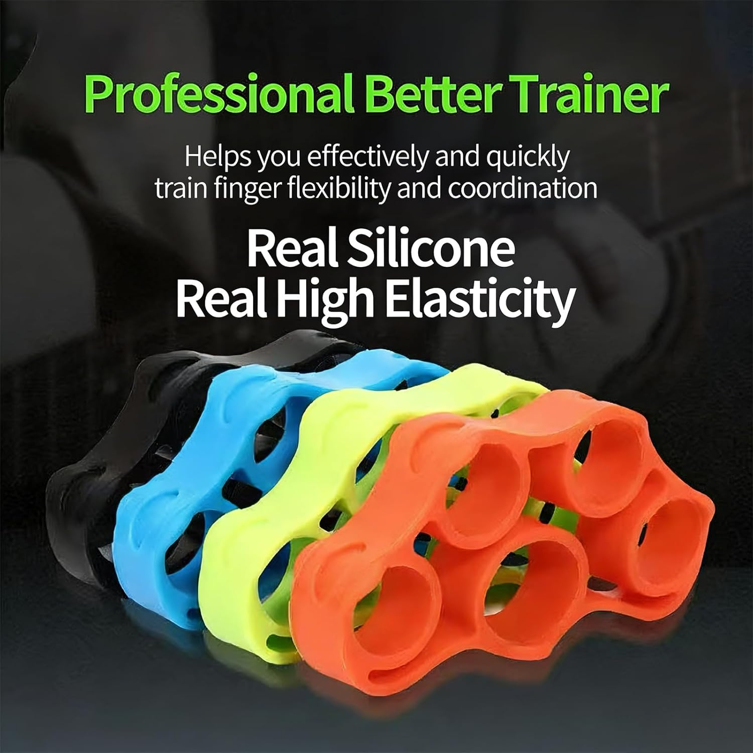 Hand Grip Strengthener 3 Pcs Finger Stretcher Resistance Bands and Hand Grip Ring Exerciser Expander Finger Trainer for Forearm and Finger Strength Training Hand Therapy and Stress Relief image number 6