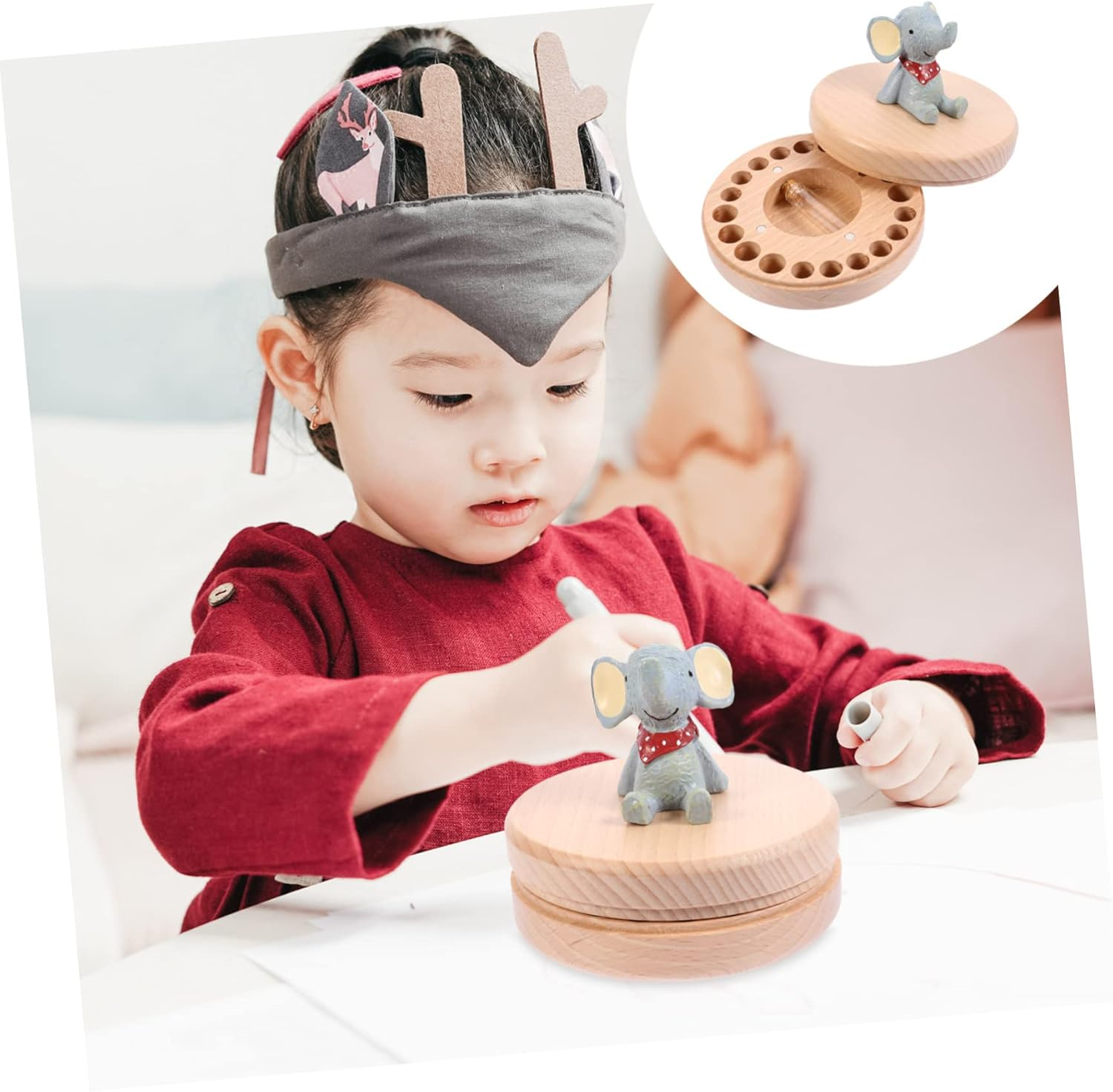 Kisangel 1 Set Teeth Organizer Keepsake Box Deciduous Tooth Holder for with Photo Frame Present for Birthdays Christmas and Year Celebrations image number 4