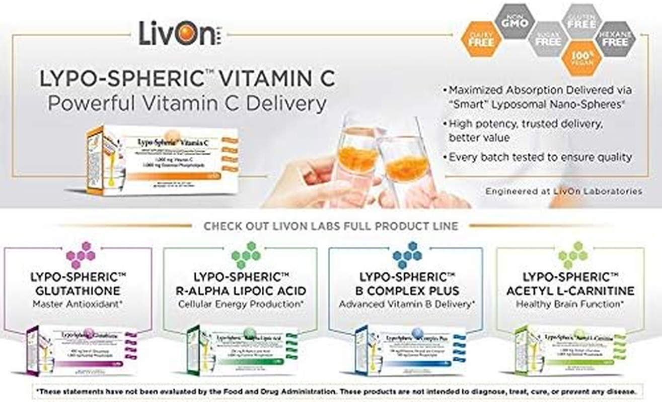Lypo-Spheric Vitamin C-30 Sachets | 1000Mg Vitamin C per Sachet 5.7Ml Each image number 2