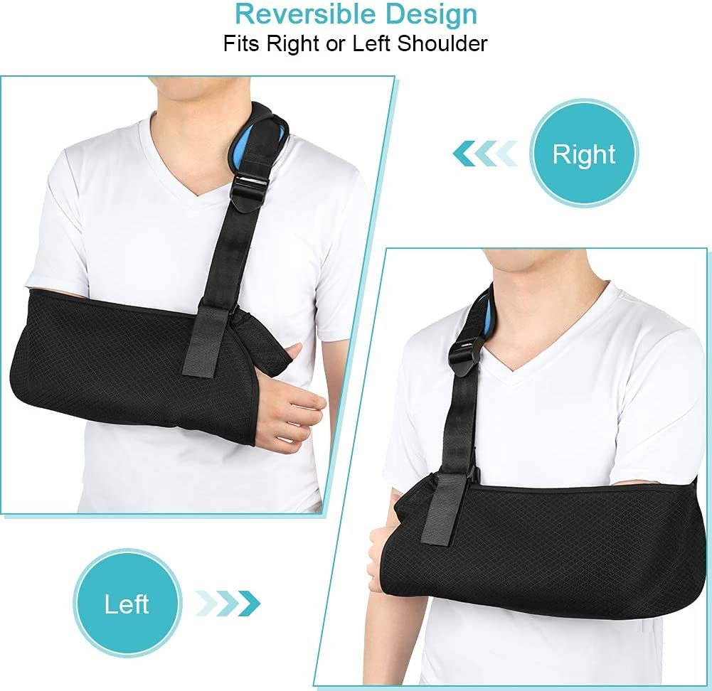 Arm Sling, Arm Support for Adults, Breathable Shoulder Immobilizer Elbow Arm Support for Broken Arm, Wrist, Elbow, Shoulder Injury, Available for Women and Men image number 3