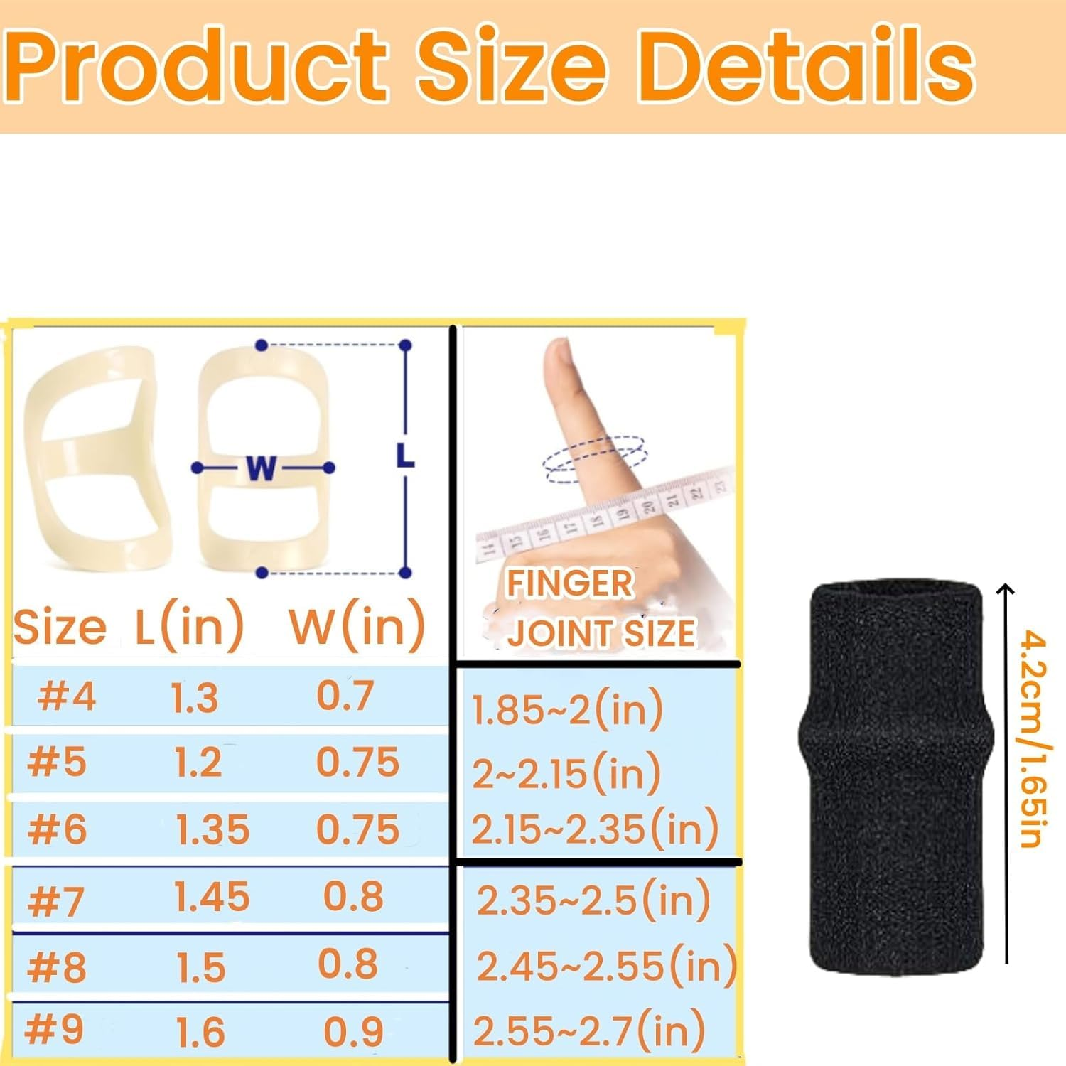 Quhoxdye10Pcs Oval Finger Splints & Sleeves Kit, 6 Pcs Graduated Oval Trigger Finger Splint & 4 Finger Sleeves Supoort Brace,Trigger Finger Splints for Thumb, Index, Middle, Pinky or Ring Finger image number 3