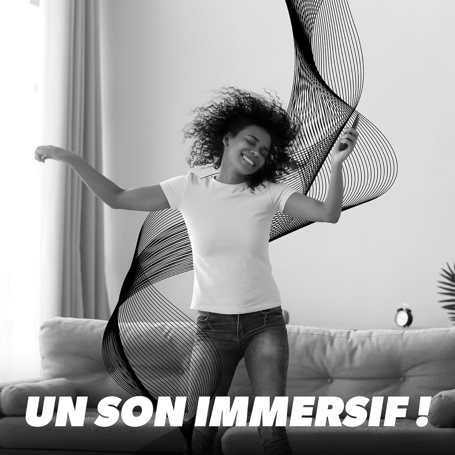 T'Nb - T'Nb Wireless Bluetooth Headphones Noise Cancelling Active Design with Touch Control and Charging Box Color - Grey image number 2