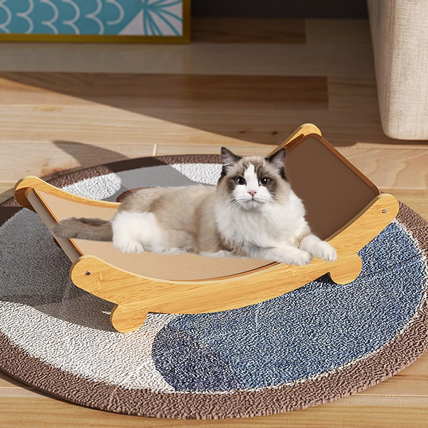 Undres Cat Scratching Pads, Cat Scratching Mat, Scratching Board, Cat Scratching Boards, Sisal Carpet, Jute Mat, Suitable for Cats of All Ages, Sleeping and Claw Sharpening 49 &times; 32 &times; 13 Cm