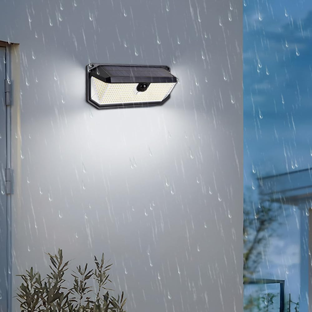 Solar Lights Outdoor, 4200LM 416 Leds Solar Motion Lights Outdoor Waterproof, 3 Modes 270&deg; Wide Angle Security Light for Stairways/Front Door/Garage/Deck image number 4