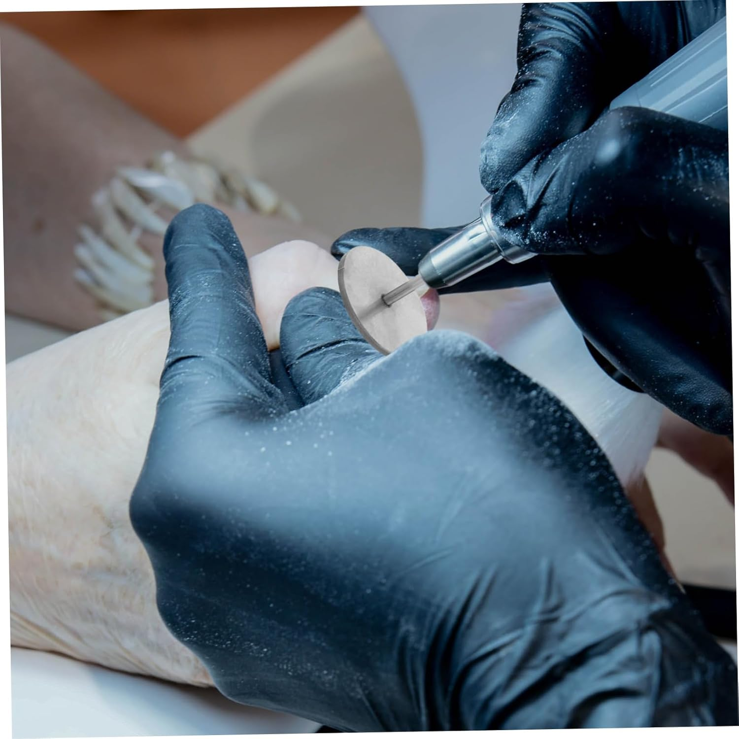 FOMIYES 60Pcs Pedicure Sanding Paper Discs Foot File Discs for Callus Removal Nail Drill Bits for Manicure and Pedicure Metal Sandpaper for Foot and Nail Care image number 3