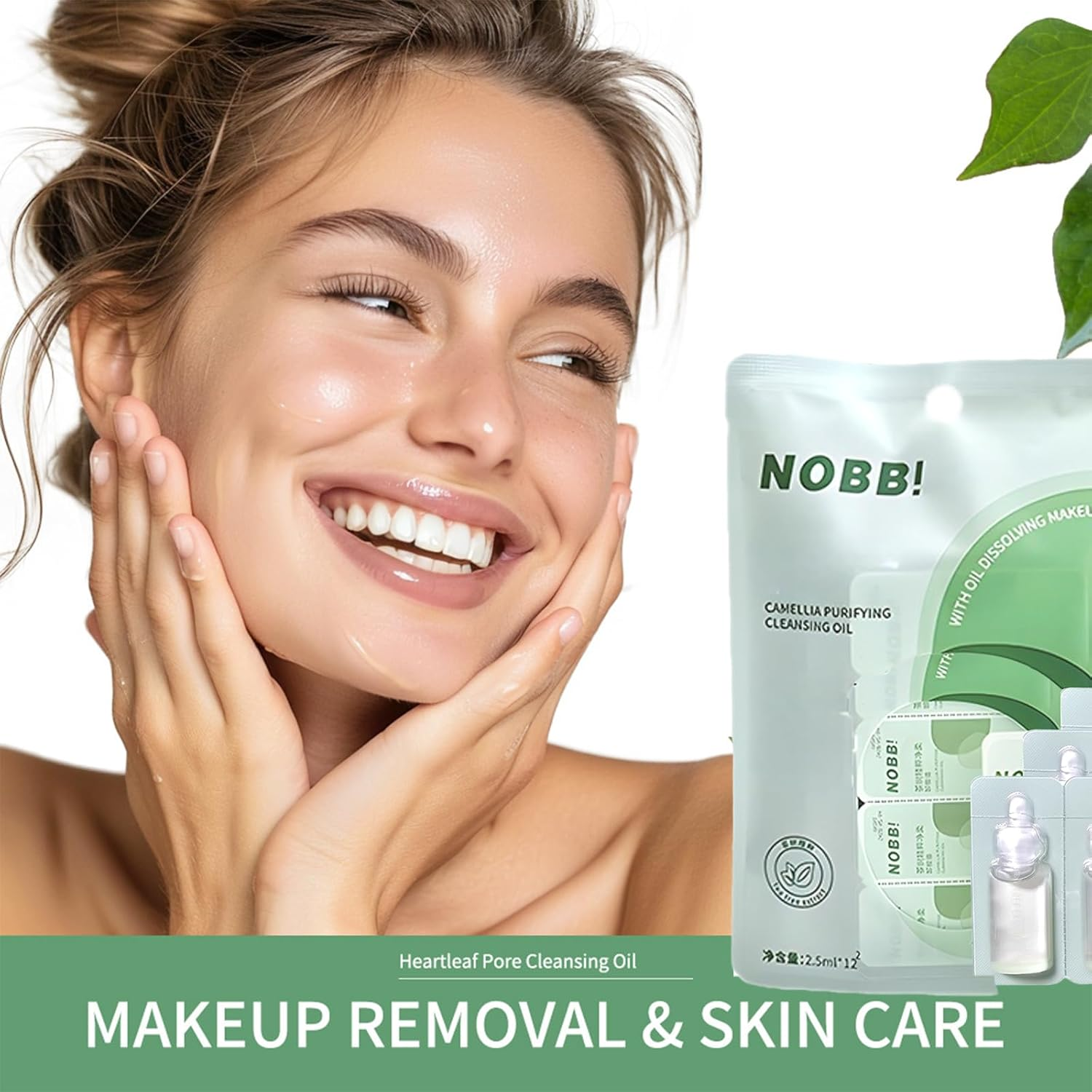 12PCS Individually Cleansing Oil, Mini Face Makeup Pore Cleansing, Speedy & Deep & Gentle Face Cleanser, Facial Oil Cleanser, Travel Size Makeup Remove image number 1