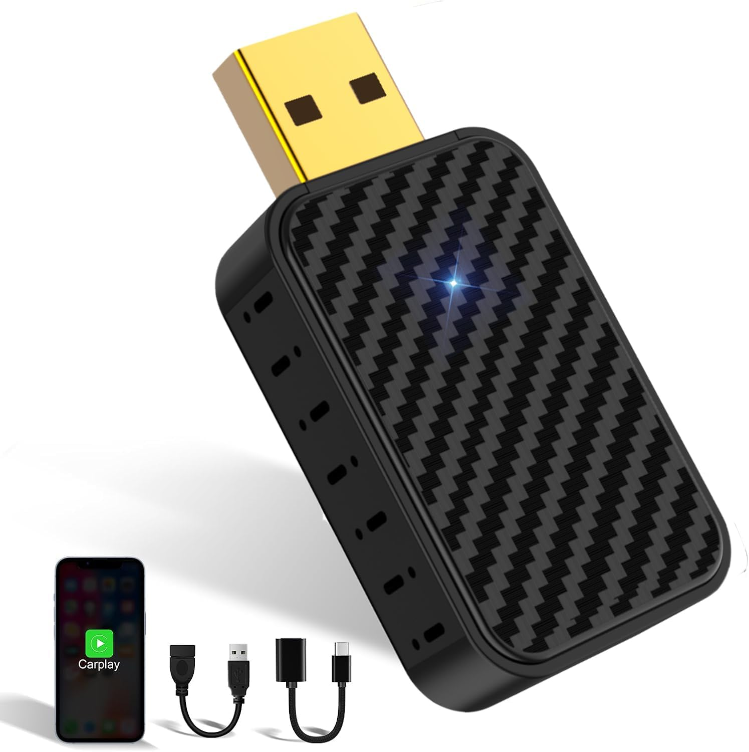 Android Auto Wireless Adapter for Car Small Android Auto Dongle for Converts Wired Android Auto to Wireless Android Auto for Car Model 2017+ Play Plug, Black image number 3