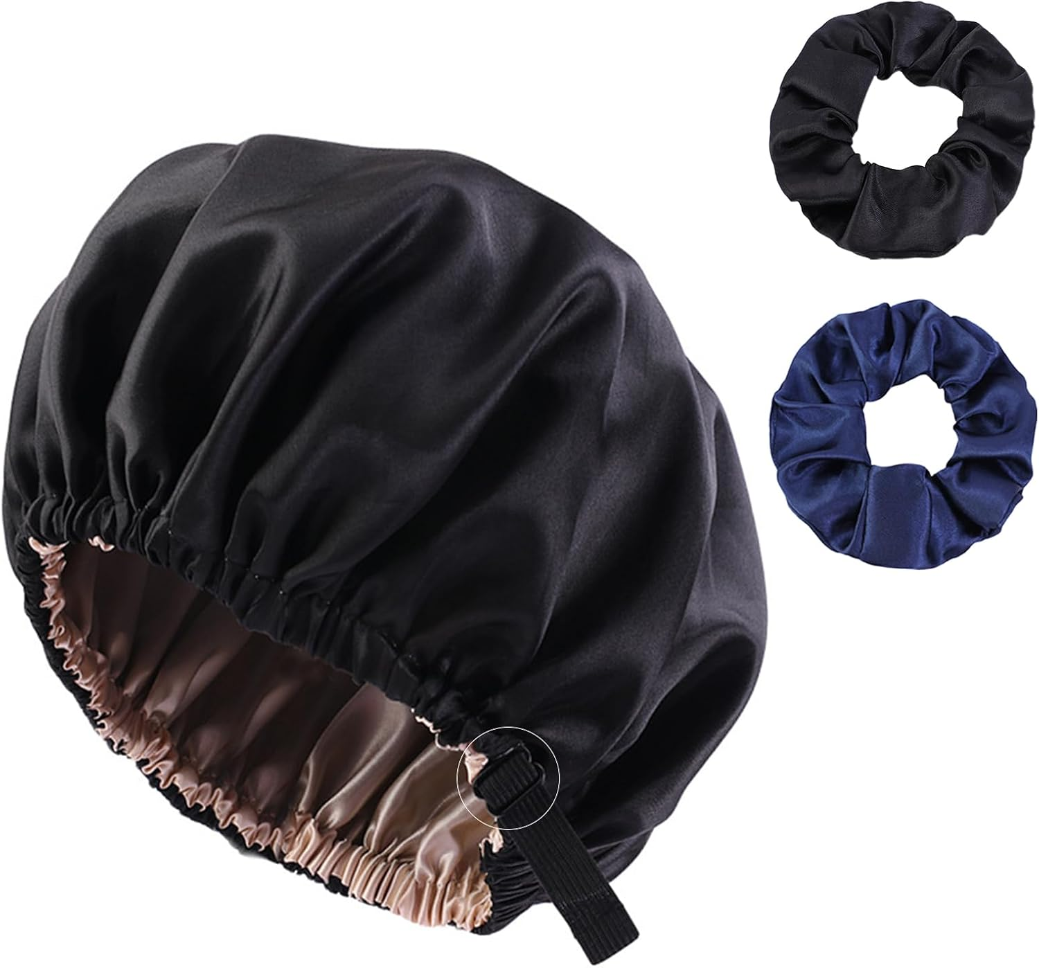 Harewu 2 Pcs Satin Bonnet Silk Bonnet for Sleeping