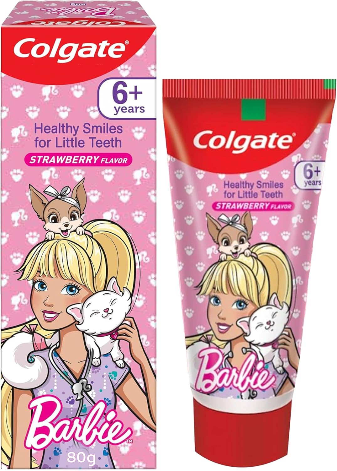 Colgate Kids Barbie Red Toothpaste - 80G image number 3
