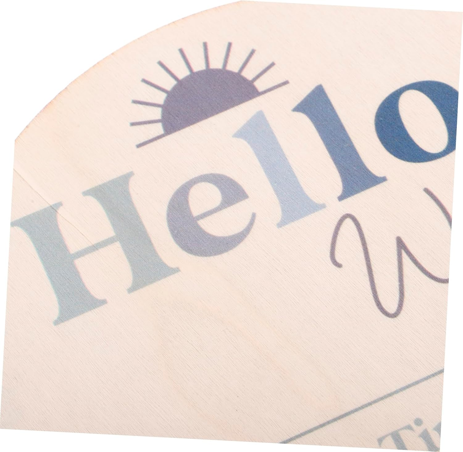 Yardwe Monthly Milestone Card Growth Commemorative Wood Sign Floral Design Newborn Name Announcement for Shower Decor image number 6