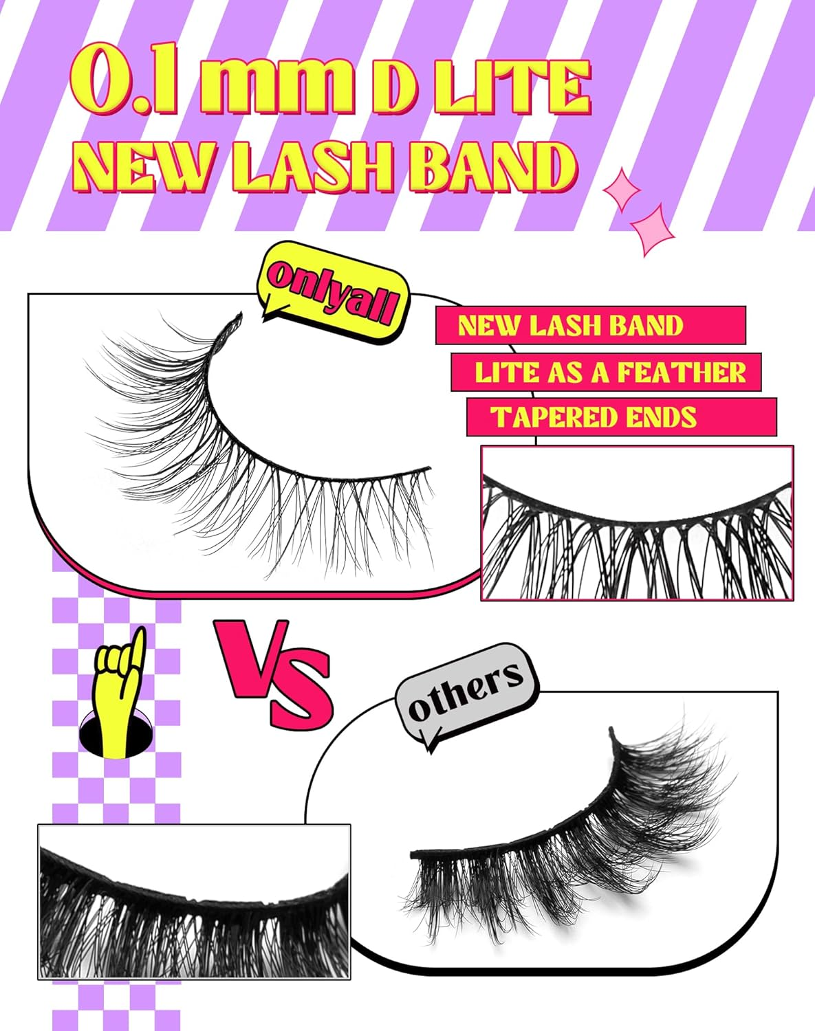 Lashes Wispy False Eyelashes Gradient False Lash Natural Look Small Fake Lashes Faux Mink Strip Eyelashes 7 Pairs D11 image number 6