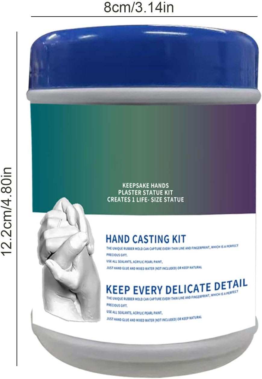 3D Casting Kit,Moulding Memories Kit Complete Adult Hand Casting Craft Kit,Hand Casting or Foot Casting with Baby or Children,Hand Moulding Kit Couples,Ideal for Wedding,Engagement,Wedding Gift