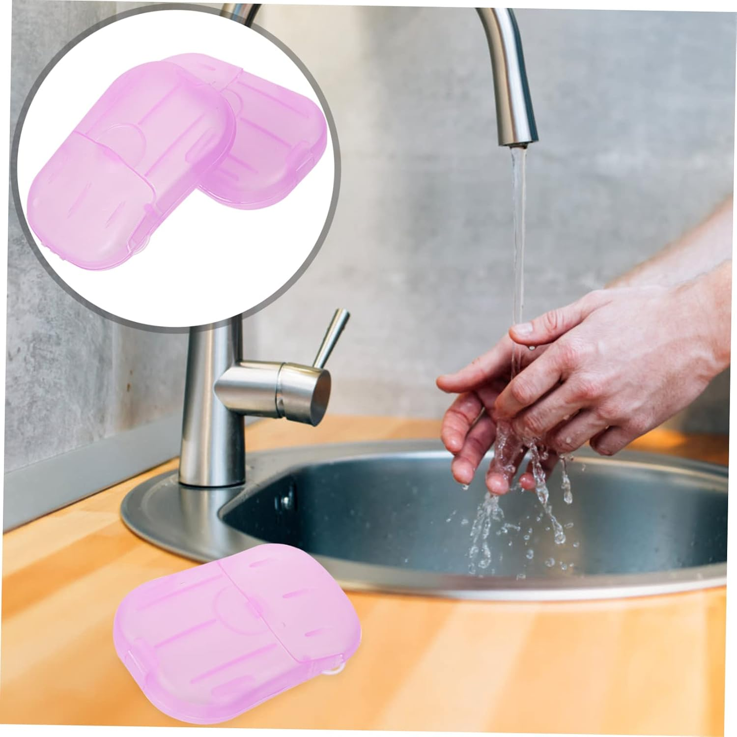 NAMOARLY Travel Soap Sheets 20 Pcs Hand Wash Soap Slices for Travel Hotel Outdoor image number 1