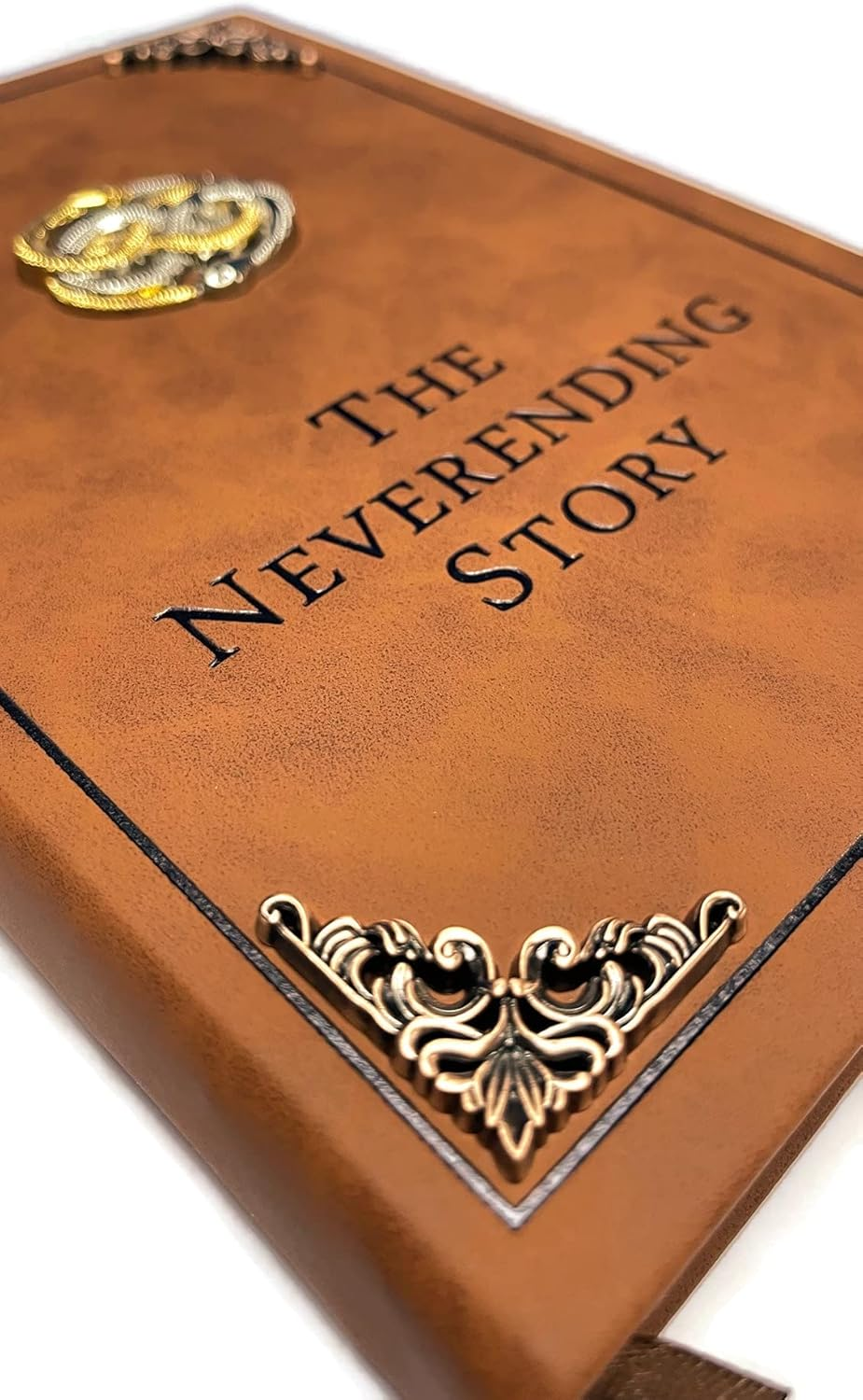 The Neverending Story Book Auryn Bastian Atreyu Replica Novel Brown image number 3