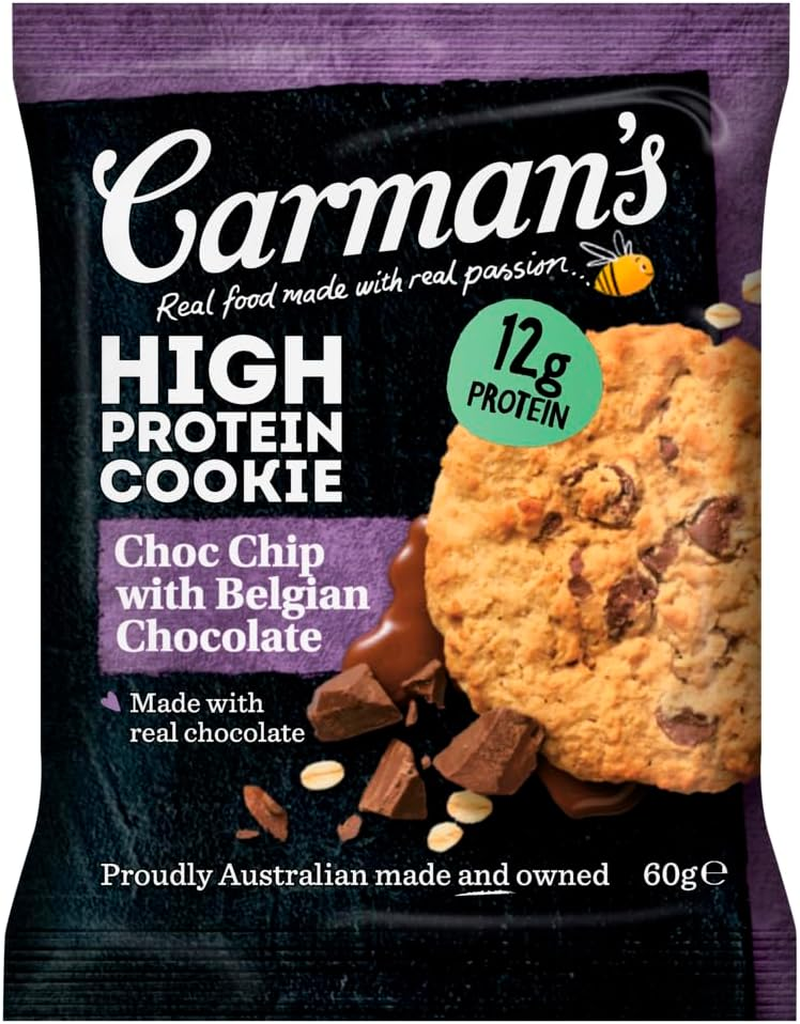 Carman'S Belgian Choc Protein Cookie - 12 X 60G (Pack of 12) image number 5