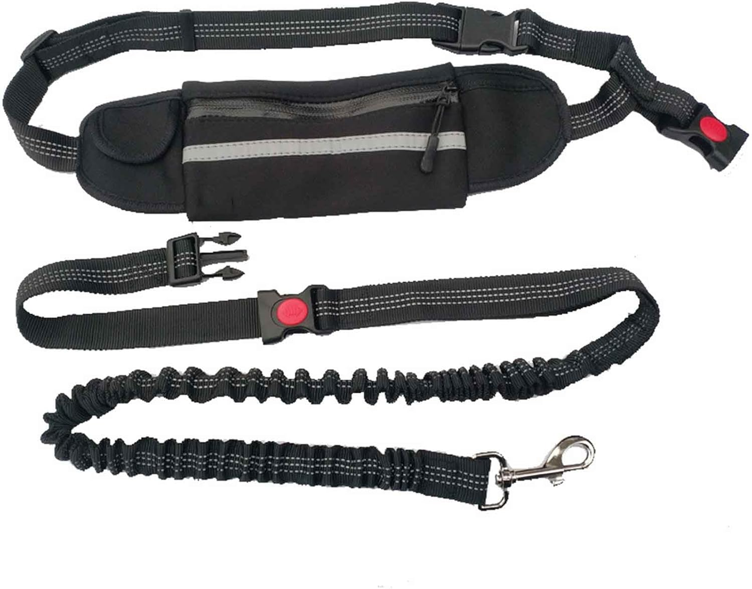 Rope Dog Lead Dog Leads for Medium Dogs Dog Leash Retractable Long Belt 1.6M with Carabiner Small Dogs Buckle Drawstring Hook Loop Large Capacity Waterproof Storage Waist Bag (2.5X130Cm,Blue)