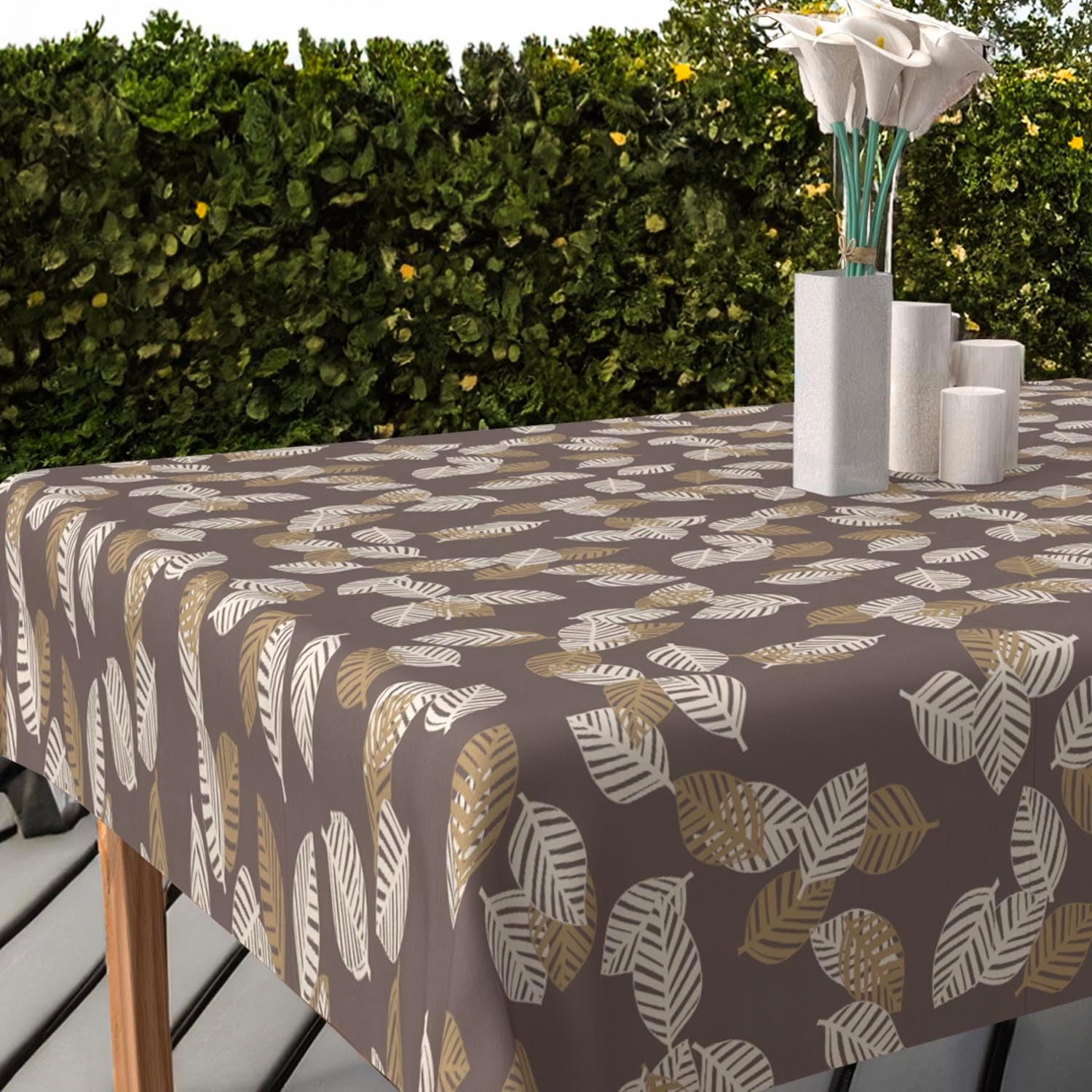 Soleil D'Ocre, Ceres Square Stain-Resistant Printed Tablecloth 180 X 180 Cm image number 2