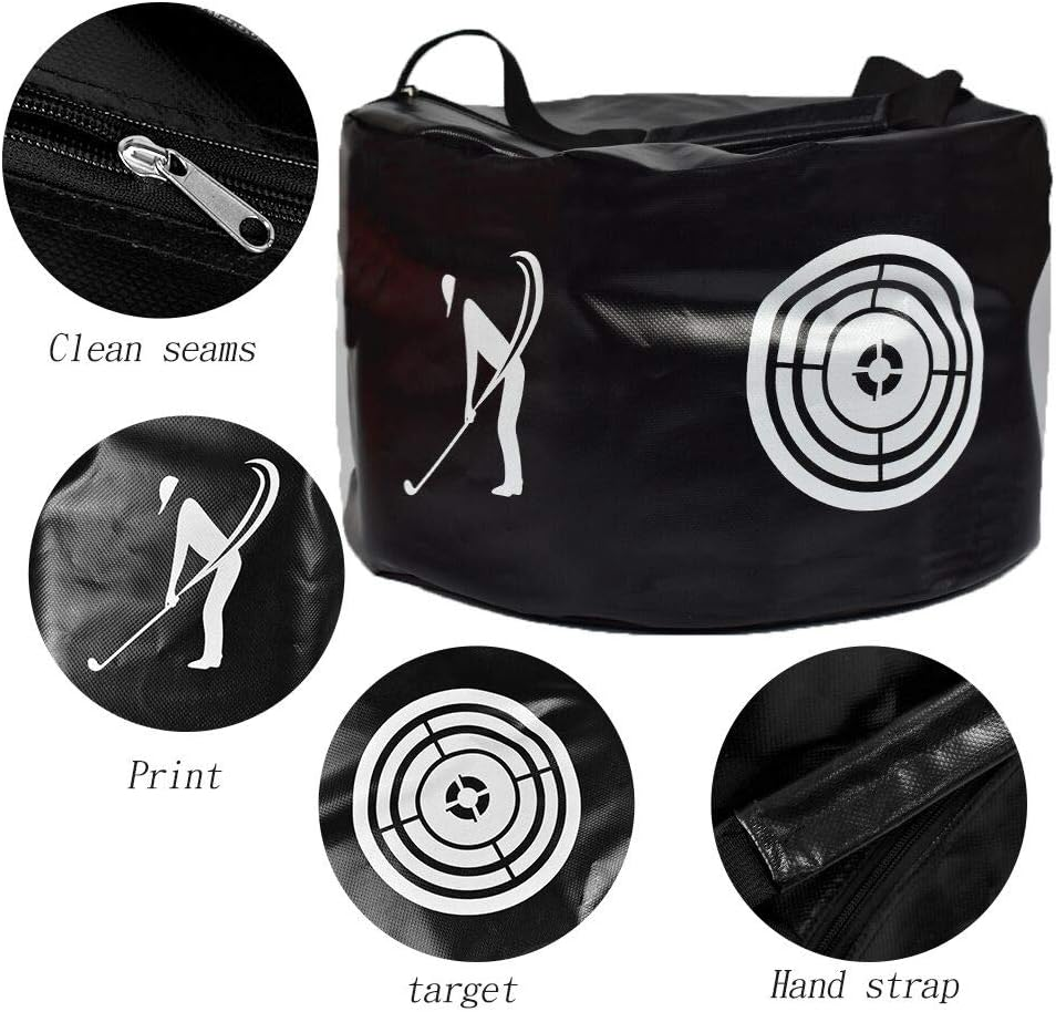 Golf Swing Impact Trainer Bag Golf Power Smash Bag - Black- Target Pattern image number 2