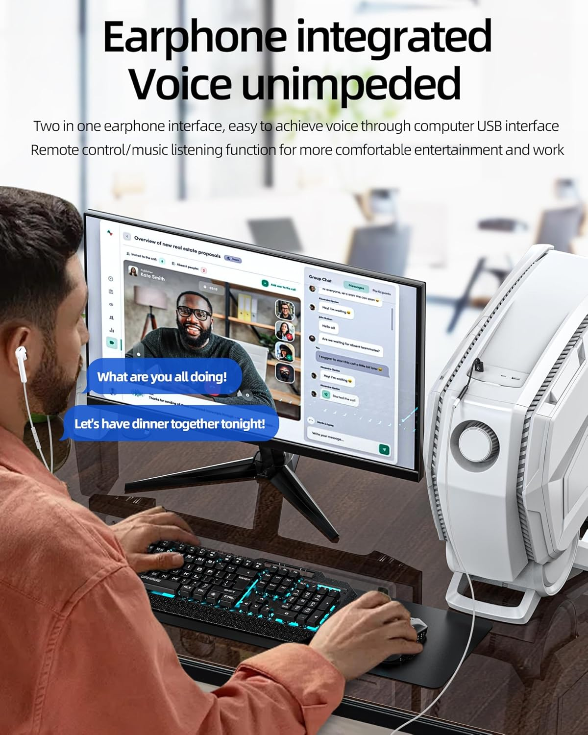 3.5Mm Female to USB Male Audio Adapter AUX Headphone Jack Converter DAC Auxiliary Headset Cable Connector Digital Stereo Microphone Dongle USB-A Interface for PC Computer Laptop Port Devices image number 1